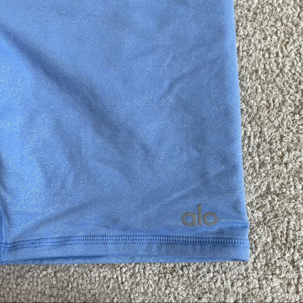 Alo yoga high waist glitter bike short marina blue - Picture 8 of 8